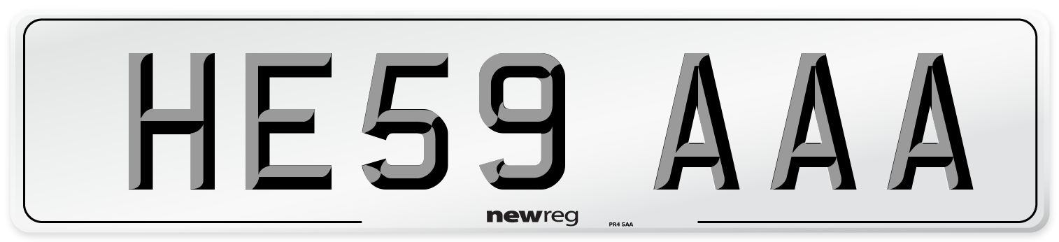 HE59 AAA Number Plate from New Reg